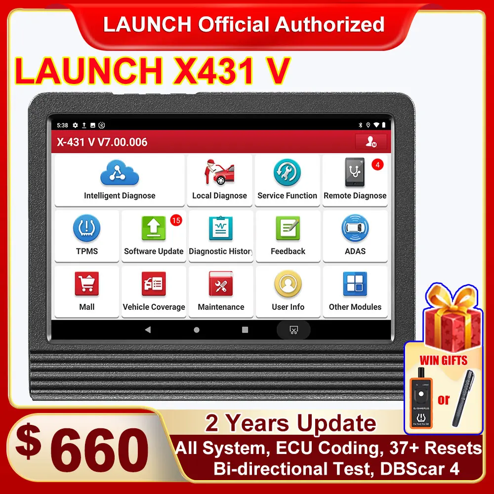 LAUNCH X431 V Profesyonel Araç Tanıma Aracı: X431 ile Gerçek Zamanlı Arıza Tespiti ve Tam Sistem Resetleme