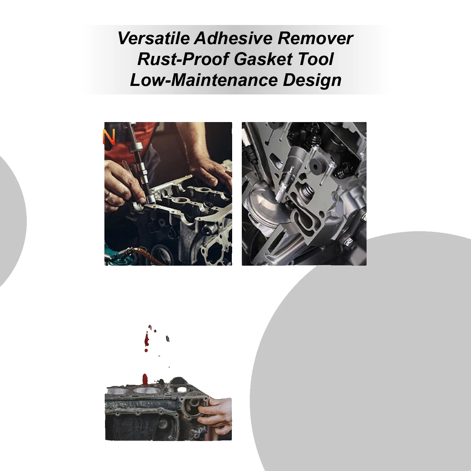 

Gasket Scraper Multi-Purpose Buildup Cleaning Chrome Vanadium Steel Automotive Gasket Scraper For Cooktop Kitchen Window Ceramic