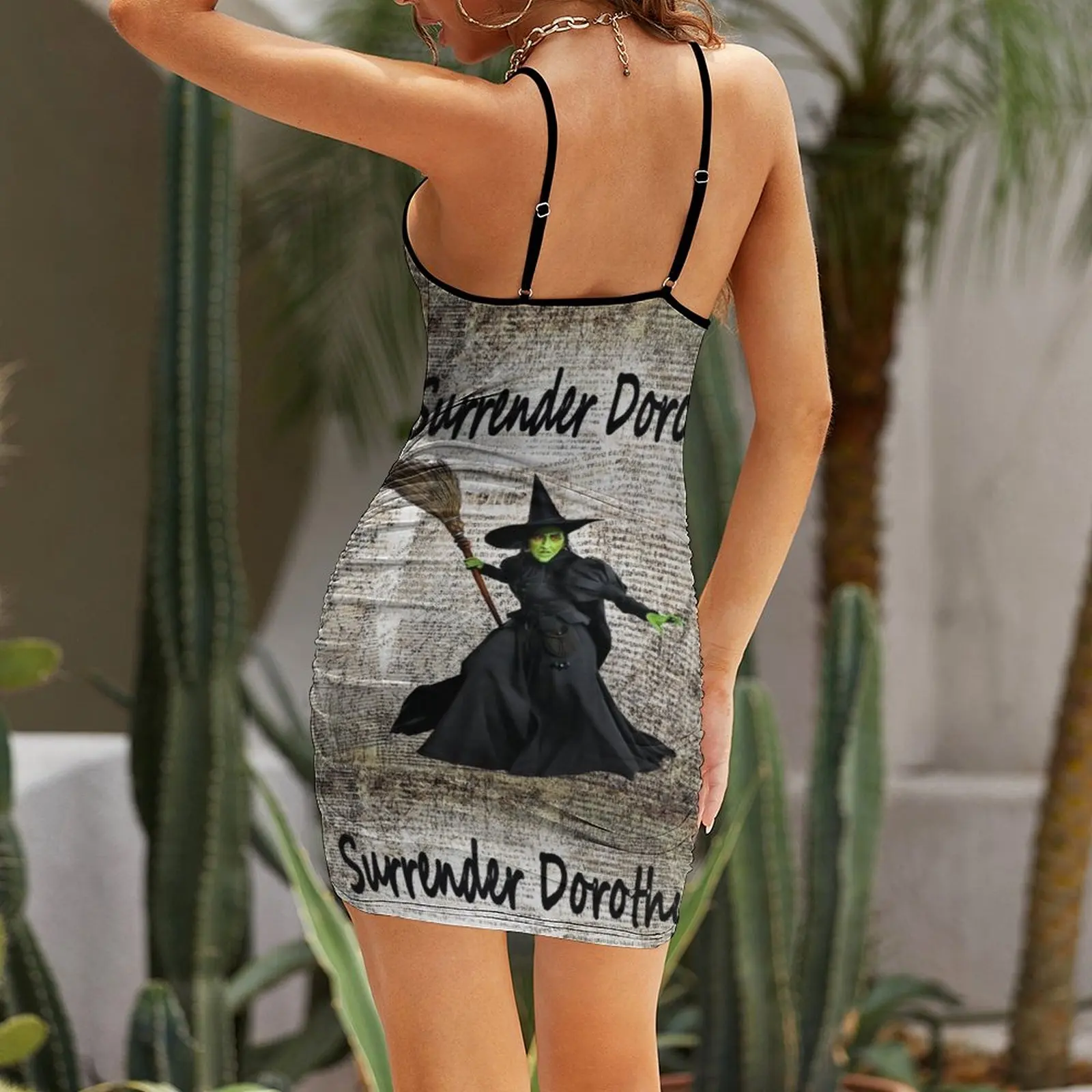 Surrender Dorothy wicked witch oz digital mixed media vintage art by mysticladyart mask design print 2020 Sling Dress