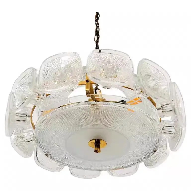 الشمال جولة الزجاج الأخضر ثريا تركب بالسقف الفني زجاج مورانو مصباح لغرفة المعيشة فندق مطعم الرجعية فيلا دوبلكس ضوء