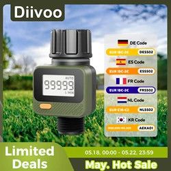 Diivoo Digital Water Flow Meter Hose Water Meter for Outdoor Garden Hose, Measure Consumption and Water Flow Rate 4 Measure Mode