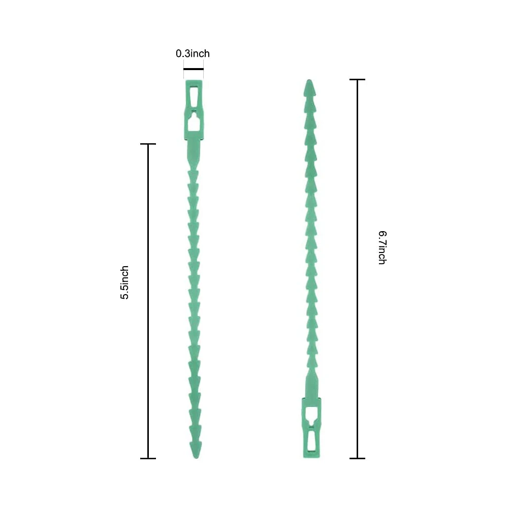 Garden Flexible Twist Tie Reusable Zip Ties for Supporting The Plant Adjustable Garden Fish Bone Shape Multi Function Cable