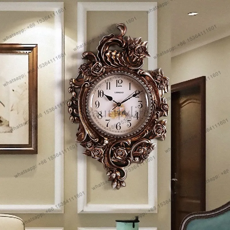 Luxury Jane European Watch Creative Trend Wall Clock Quiet Living Room Clock European Home