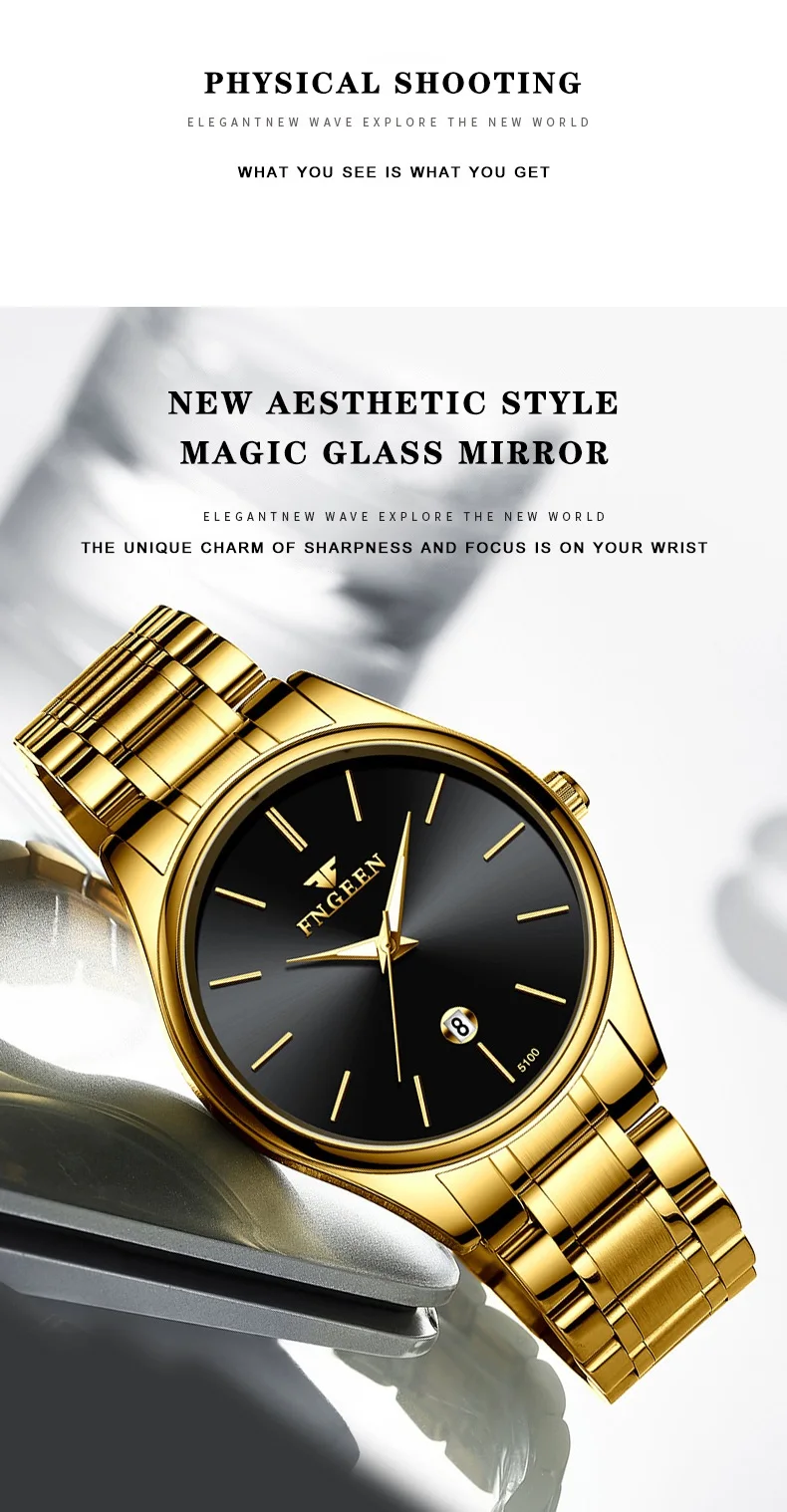 BINBOND stainless steel durable quartz watches for men luxury luminous waterproof precise auto date men's watch casual reloj