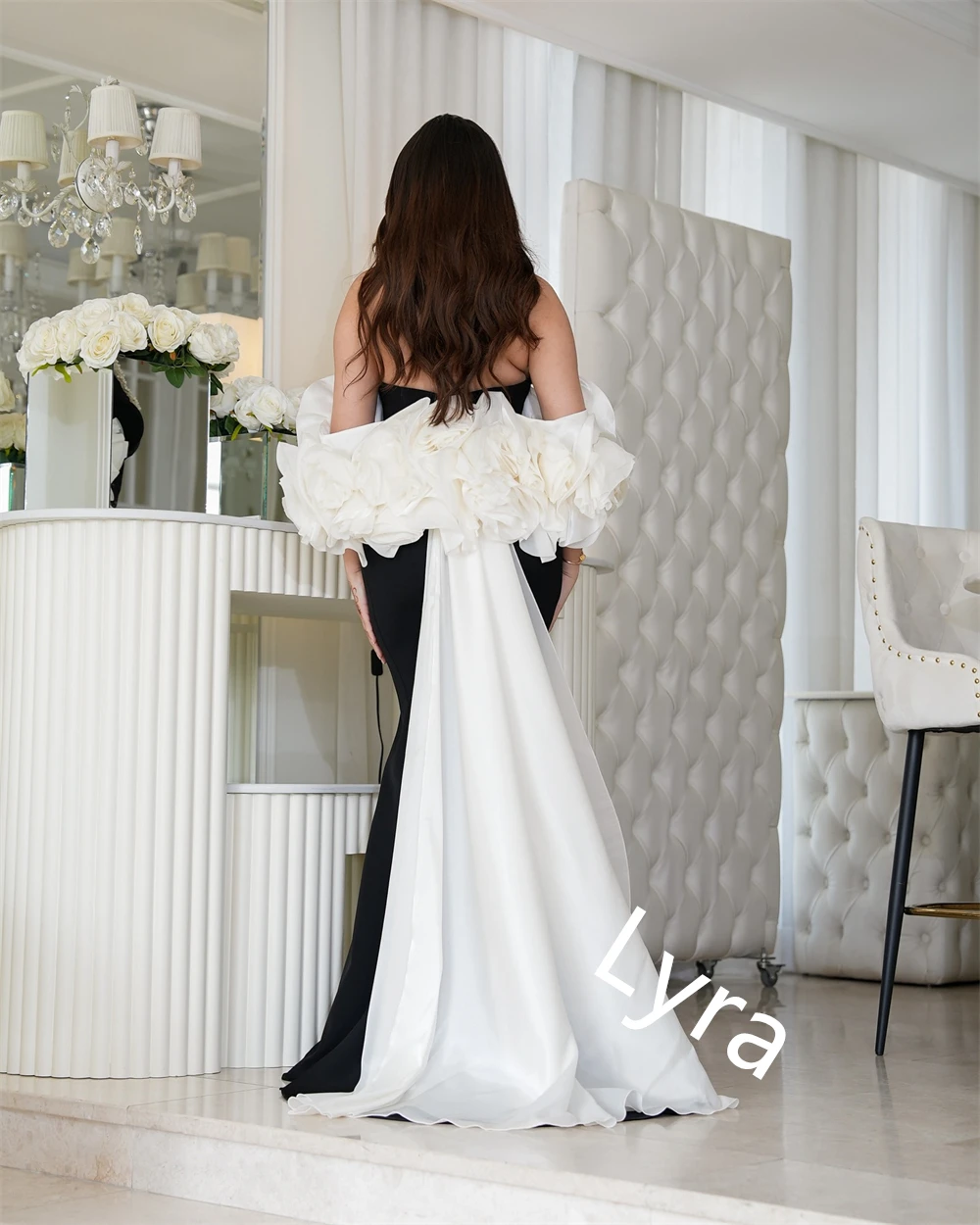 فستان سهرة جيرسي أسود رقيق مخصص بدون حمالات وأكمام قابلة للفصل لحفلات العودة للوطن مطرز بالخرز فساتين المناسبات الخاصة