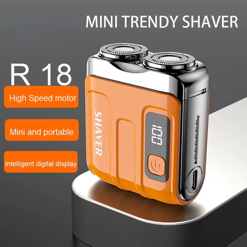 Electric Smart Shaver Household Car Shaver Digital Display Mini Dual Blade Rechargeable Shaver Powerful Men's Gift Shaver