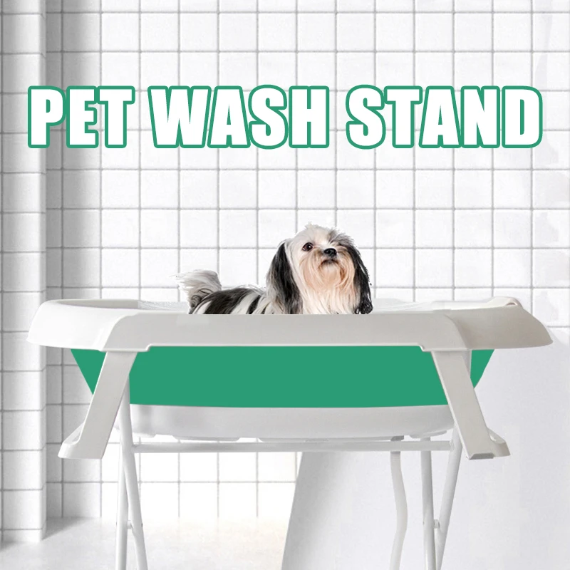 Elevated Portable Foldable Pet Dog Bath Tub Wash Station for Bathing Dog Shower Pet Grooming Bathtub Collapsible Indoor Outdoor