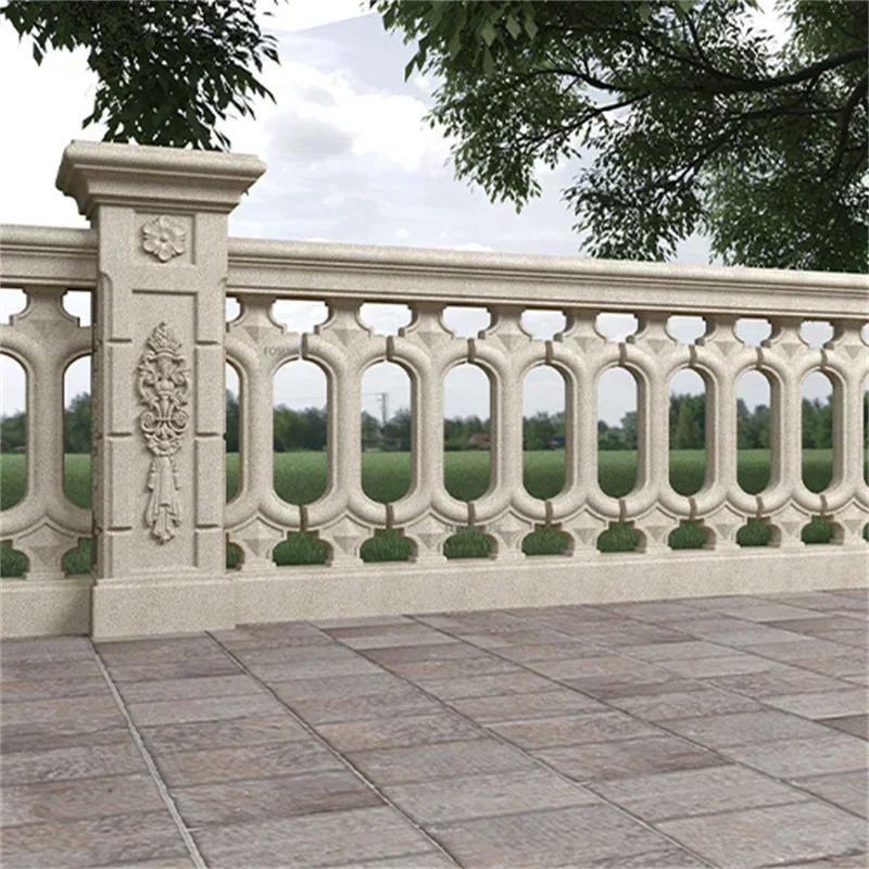 %a New Chinese Balcony Fence Roman Column Cast-in-place Railing Mold Garden Backyard Privacy Fence Outdoor Villa Cement Pillar
