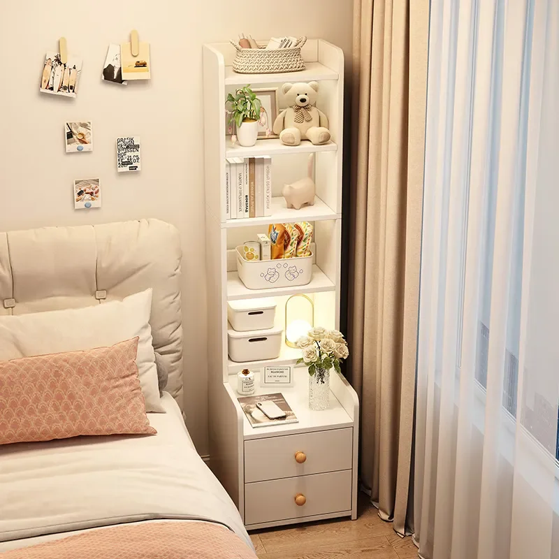 for 2025 Small Bedside Table Household Bedroom Locker Integrated Storage Cabinet Replacement Nightstand Rack