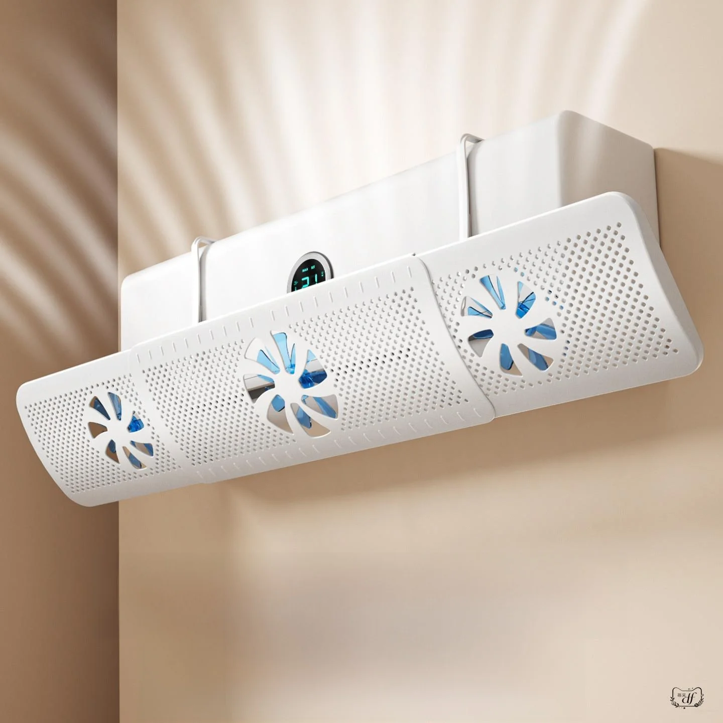 

Universal Wall-Mounted Air Conditioner Windshield Maternity Leave Circular Fan Wind Blocking Plastic Material Home Dust-proof