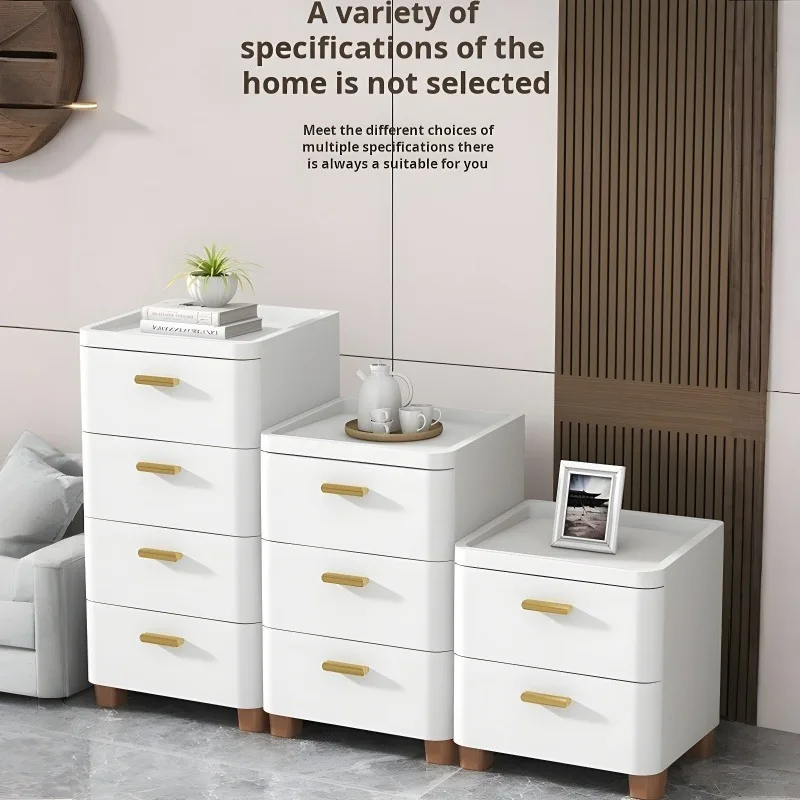 Thickened Drawer Storage Cabinet Clip Type Bedside Organizer for Bedroom Living Room Table Nightstand Clothes Toys Storage Box image 4