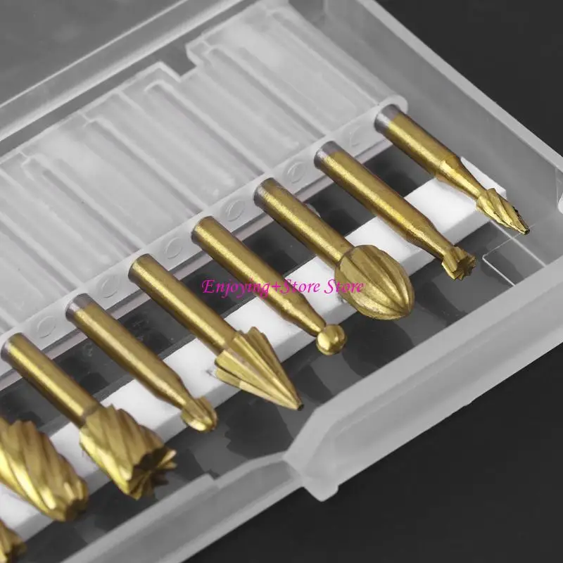 G6DA 10PCS 로터리 파일 조각 절단기 목재 도구 전기 연삭 연마