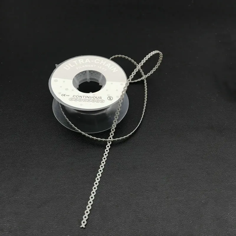 15 Feet Grey Dental Orthodontic Elastic Ultra Power Chain Band 1 Roll  tooth whitening 4.75m