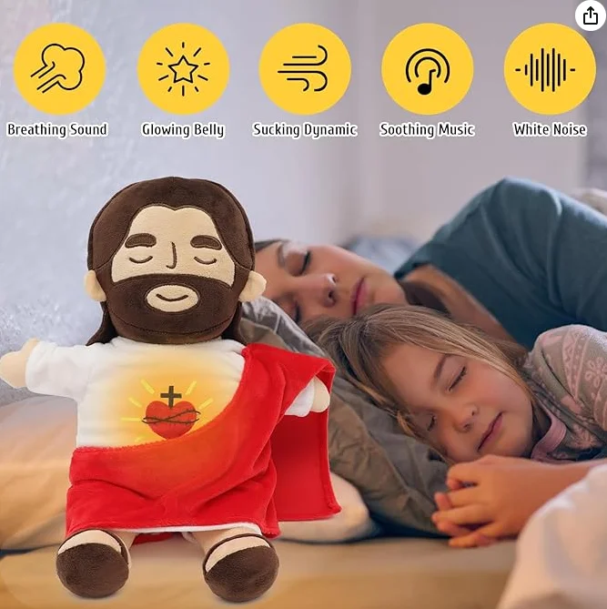 Plush Toys Breathing Dolls Soft Plush Stuffed Pillows Soothing Music Lights Sleep Companions Relieve Tension Anime Peripherals