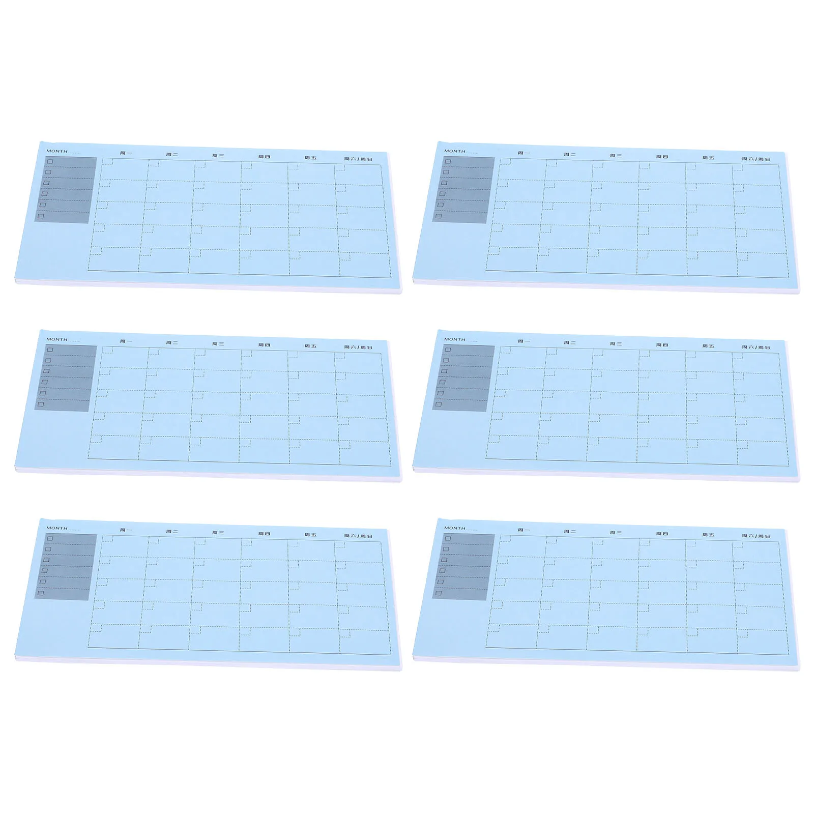 

6pcs Daily Planner Memo Pad Self-Adhesive Compact Note Pads For Schedules Office Use