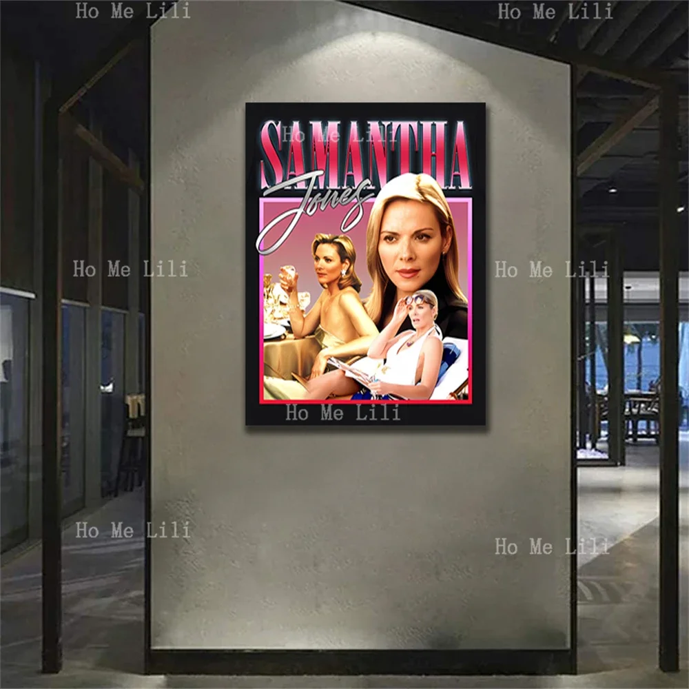 Samantha Jones Homage Vintage 90s Classic Graphic Painting Canvas Wall Art Living Room Bedroom Bathroom Decor