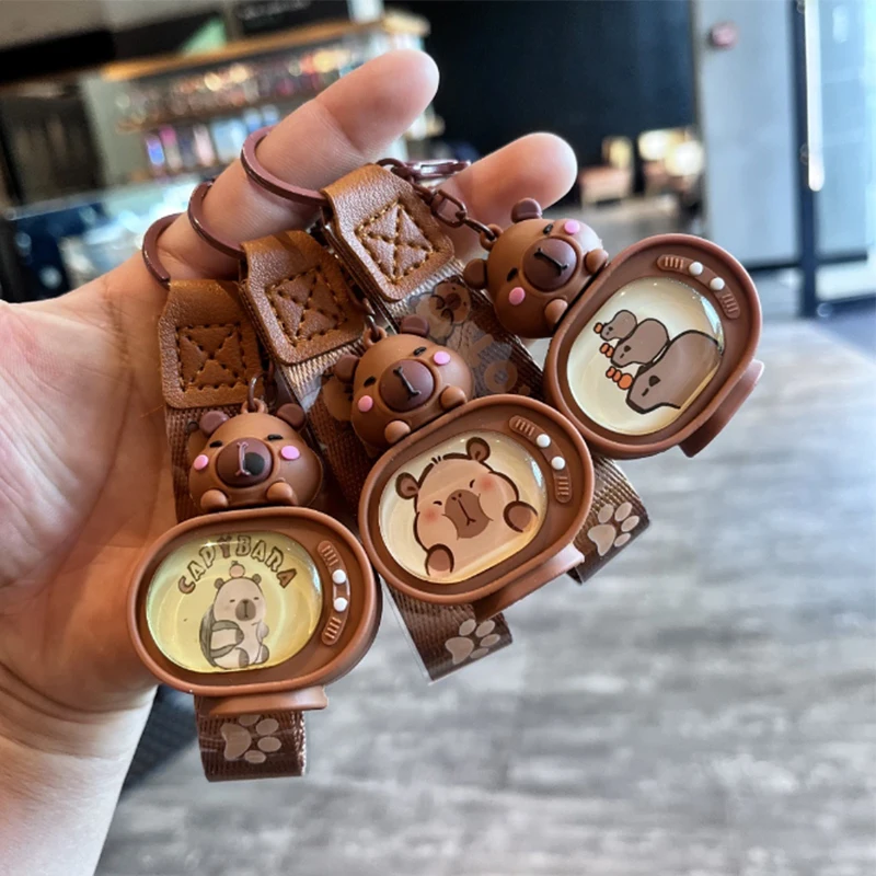 

Новый светящийся телевизор с капибарой, милый брелок для школьной сумки, подвеска, студенческий подарок, кукольная машина, рождественский маленький подарок