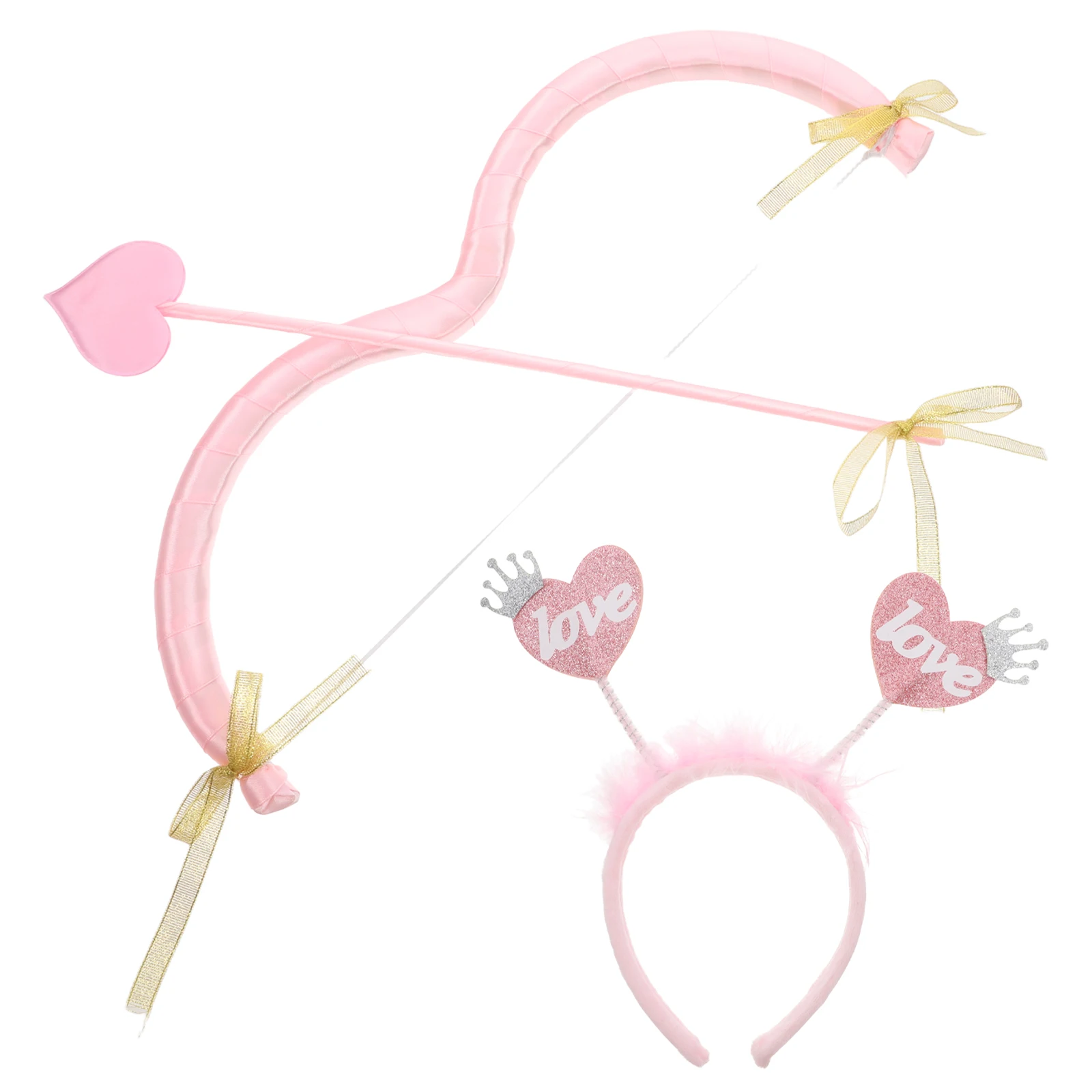 

1 set 1 Set Cupid Bow Arrow Headband Costume Party Accessory Valentine'S Day Cosplay Decorative Set For Women Bow Arrow Kit