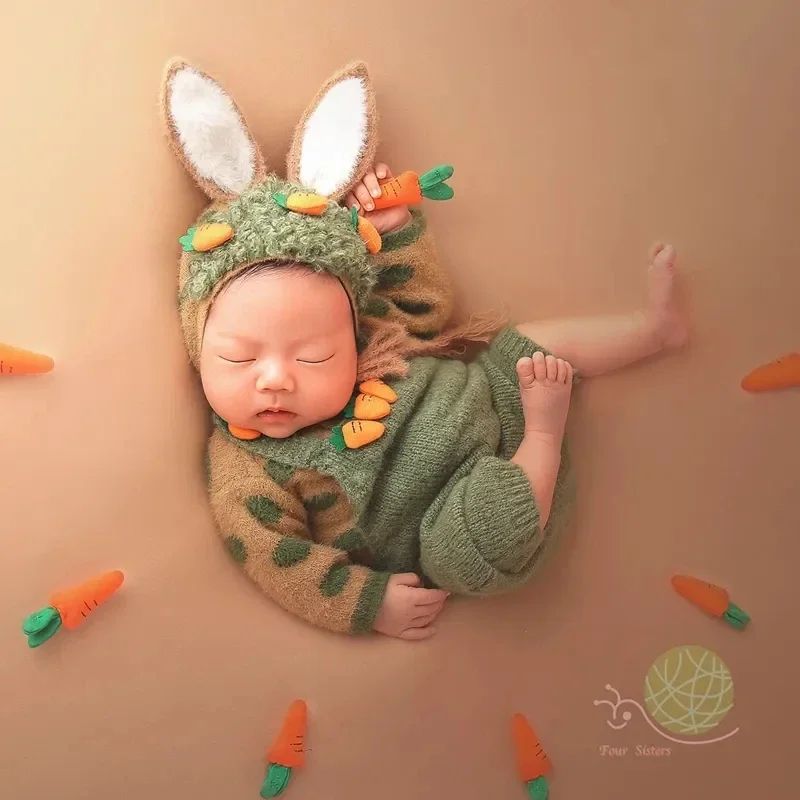 

Year of The Rabbit Baby Photography Clothing Props Children's Photography Theme Clothing Newborn Full Moon Baby Hundred Days