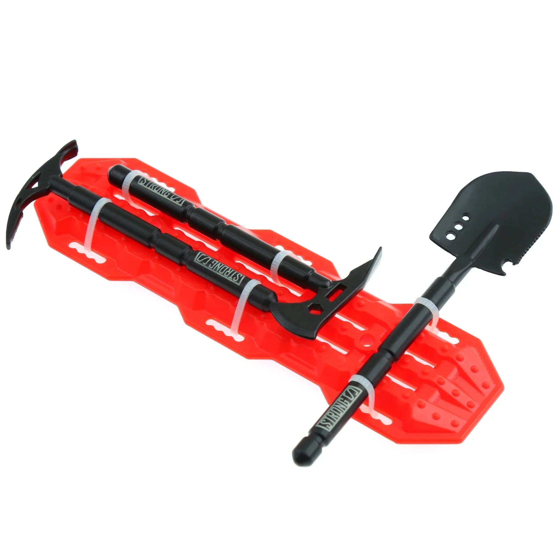 1/10 1/8 rc rastreador carro trx4 defender rc4wd d90 axial scx10 mk07 tanque 300 simulação pá conjunto de três peças peças decorativas