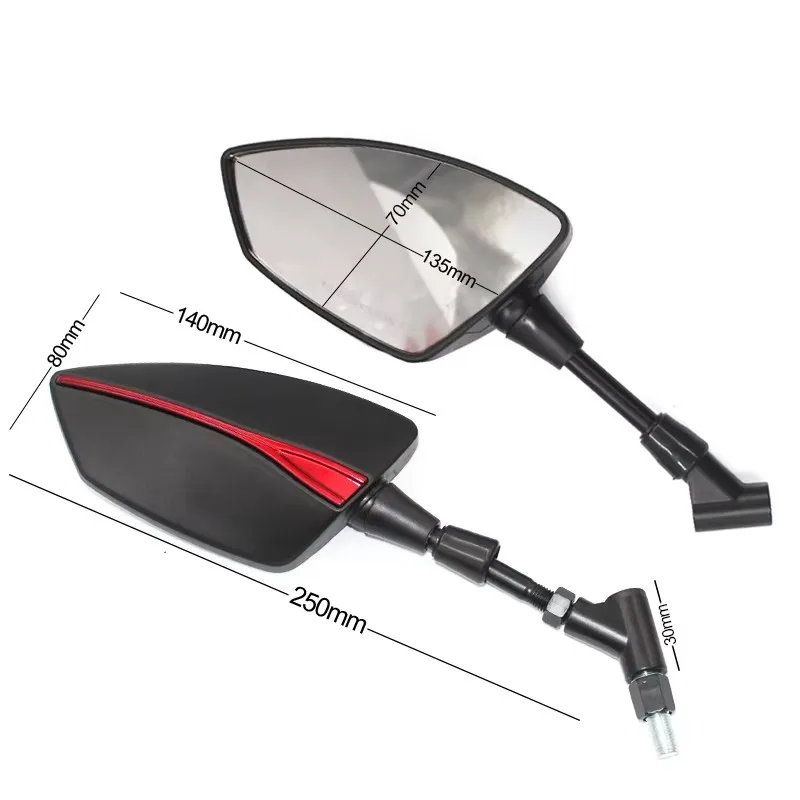 For YAMAHA FZ6 FZ-6 FZ6N FZ6S FAZER Motorcycle Side Mirror rearview Mirrors view 3