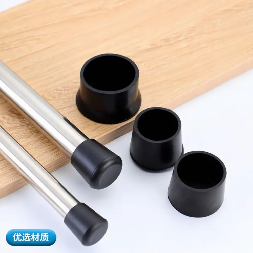 Silicone Chair Leg Protectors Durable Round Feet Pads Anti Scratch Floor Furniture Guards For Tables Stools Black