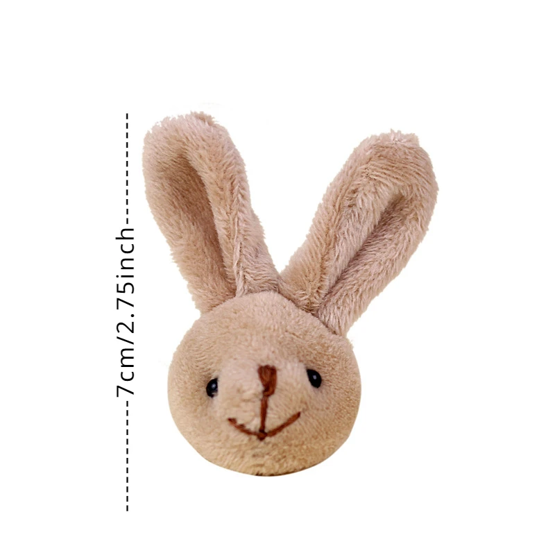 Easter Bunny Mini Plush Stuffed Animals Toy Soft Rabbit Head Ornament DIY Decorations Clothing Pendants Baby Photo Props