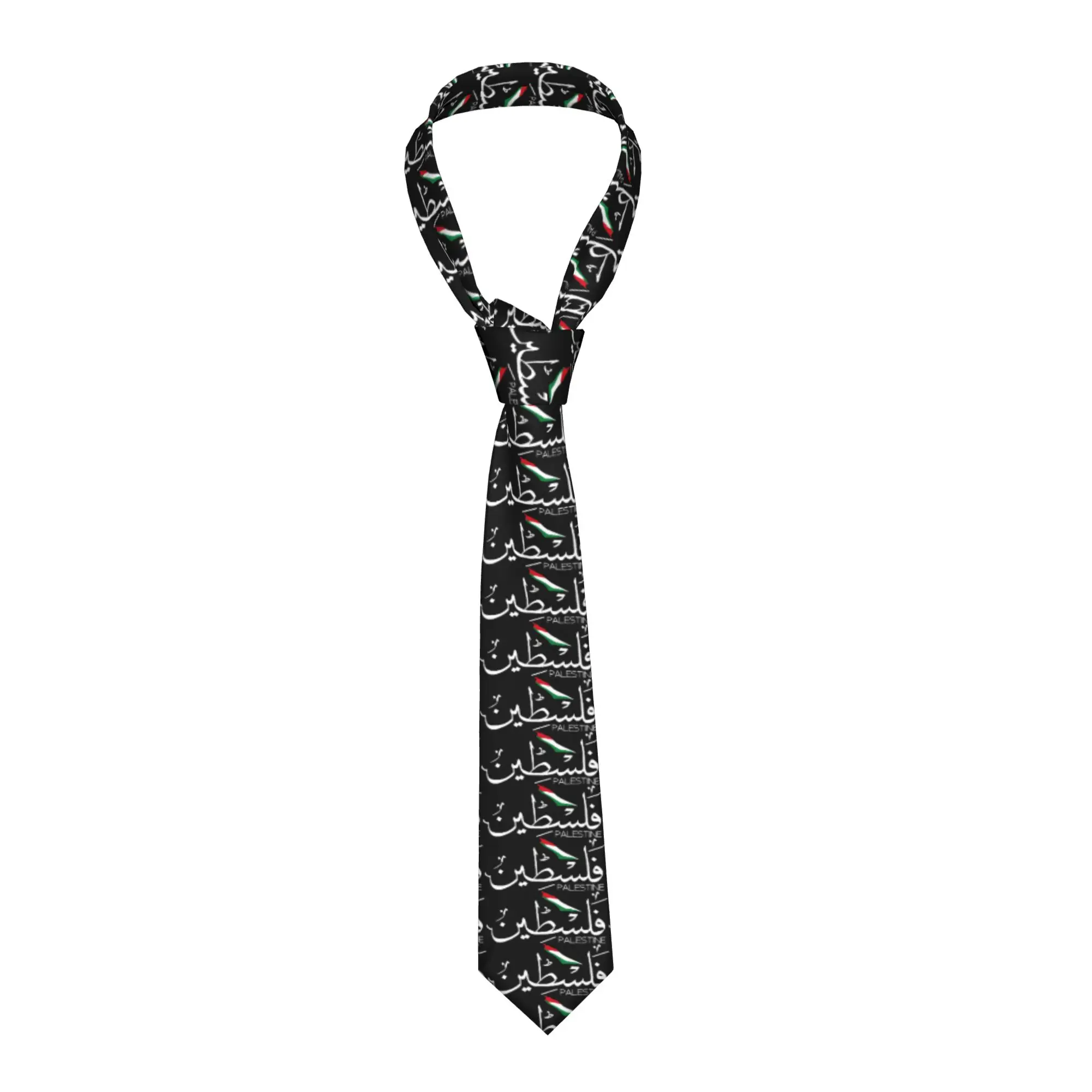 Men's Tie Palestine Flag Arabic  Neck Ties  Cool Fashion Collar Tie Pattern Daily Wear Great Quality Necktie Accessories