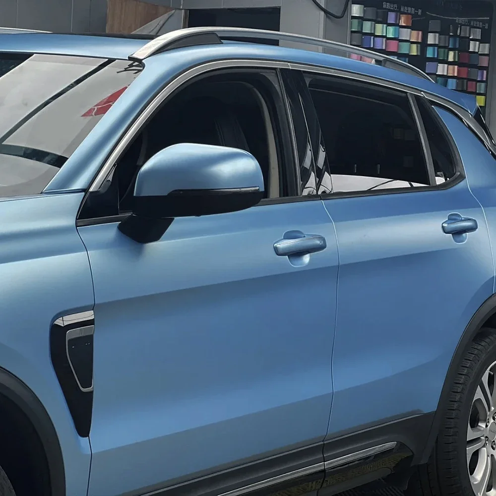 

Matte Car Sticker PET Pearl Metal Mist Blue Vinyl Film PVC Self-adhesive Waterproof Anti Scratch Auto Motorcycle Body Decor Film