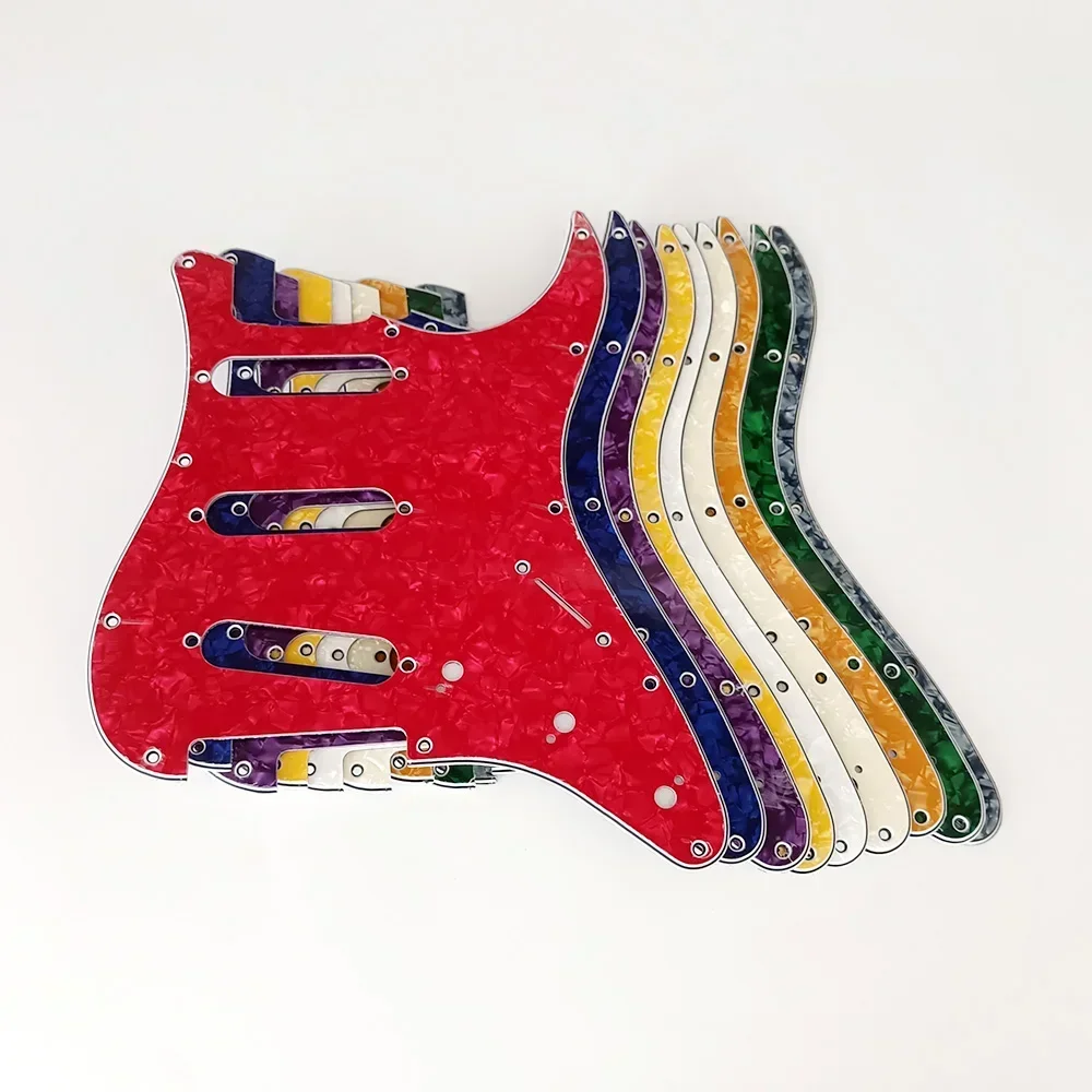1pc Guitar Pickguard SSS 11 Hole Pick Guard Scratch Plate & Screws for FD ST Electric Guitar Pickguard Scratch Plate Multi Color