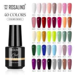 ROSALIND 5ml UV Gel Varnishes Gel Nail Polish Hybrid Soak Off Semi Permanent Base Top Coat Nail Polish for Nail Art