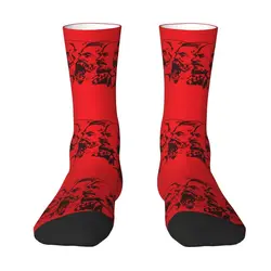 Marx Communism Flag Socks Men Women Warm 3D Printed Russian Russia Soviet Union USSR CCCP Flags Sports Football Crew Socks