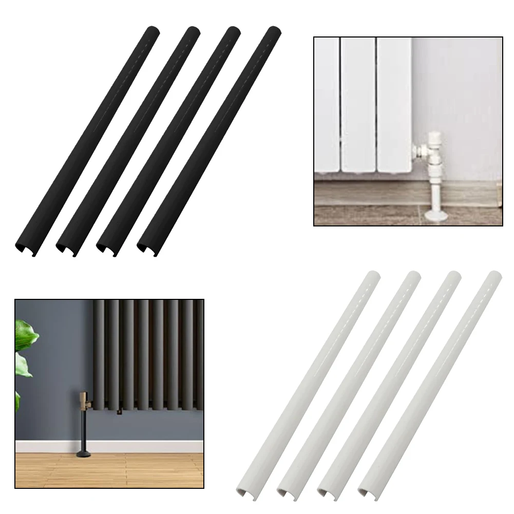 Set Of 4 Radiator Pipe Covers Made From Plastic Suitable For Standard Domestic Heating Pipe