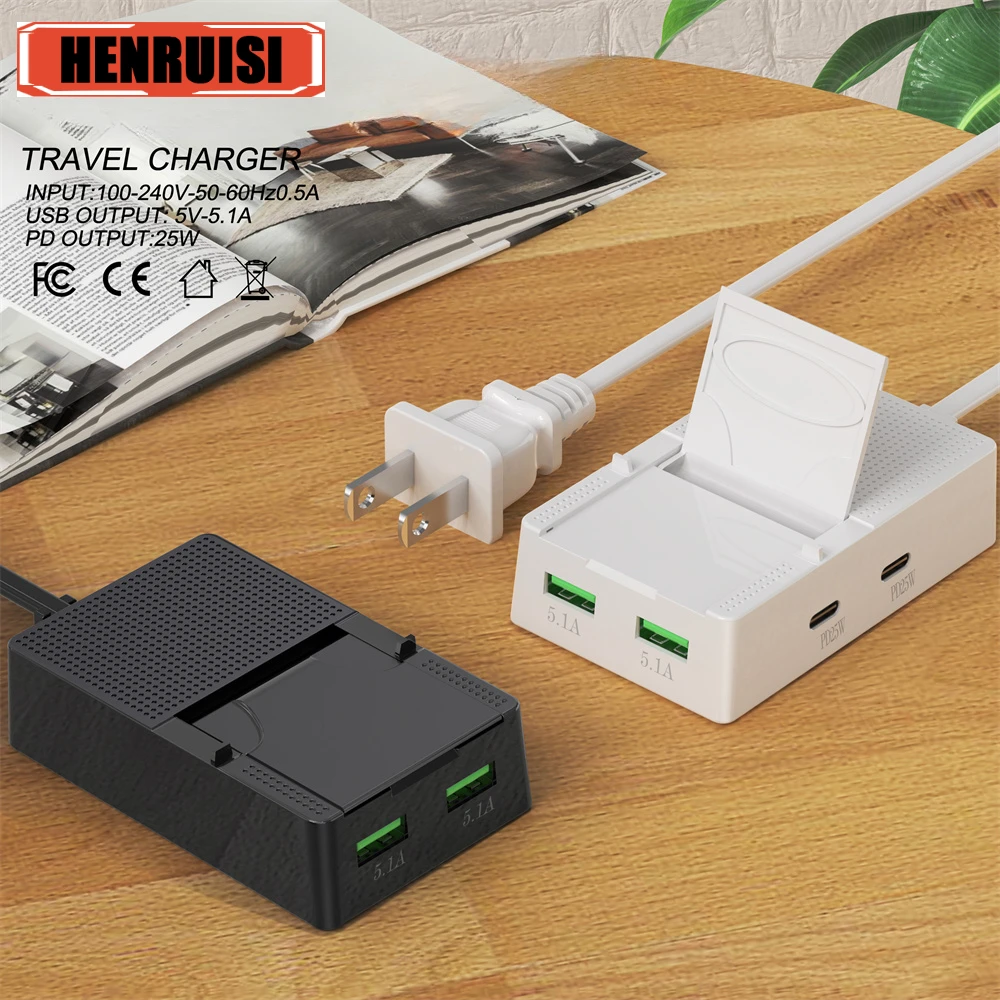 USB Charger Extension Socket Multi Devices USB Type C Adapter For iPhone Xiaomi Samsung Huawei Multi Port USB Charging Station