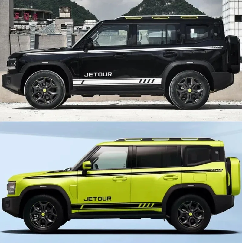 Fit for JETOUR Traveler T2 2023+ Car Decals Modified Body Color Strips Dedicated Waistline Side Skirts Car Exterior Accessories