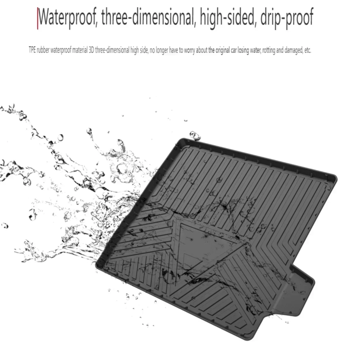 Trunk Mat  TPE FOR Mitsubishi LANCER EX 2010-2016 Car Waterproof Non-Slip Rubber Cargo Liner Accessories