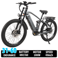Cmacewheel AL26 Electric Bike 48V 1000W 17AH Electric Bicycle Adult Mountain Ebike City Cycling with Removable Battery Free VAT