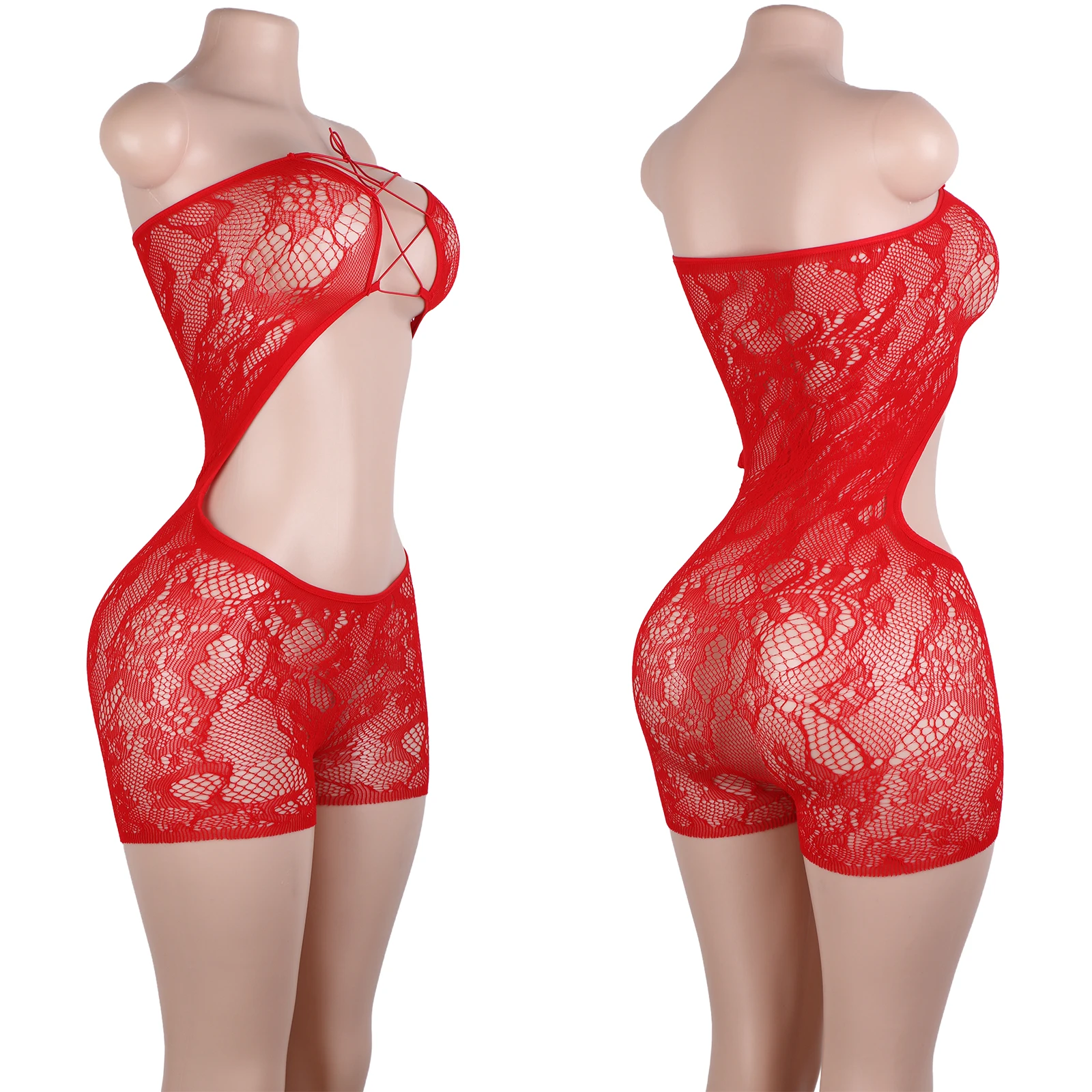 

Performance Jumpsuit Mesh Bra Stretch Strappy Dance Club Outfits Sexy Lingerie Stripper Costume Stage Designer Cheeky Apparel