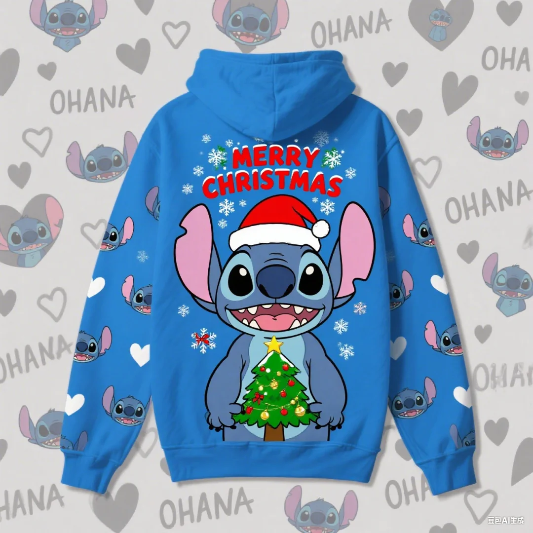 Disney Stitch graphic hoodie 3D Print Autumn Fashion Leisure Sweatshirts Y2K Children's Hoodies Men's And Women's Hoodies