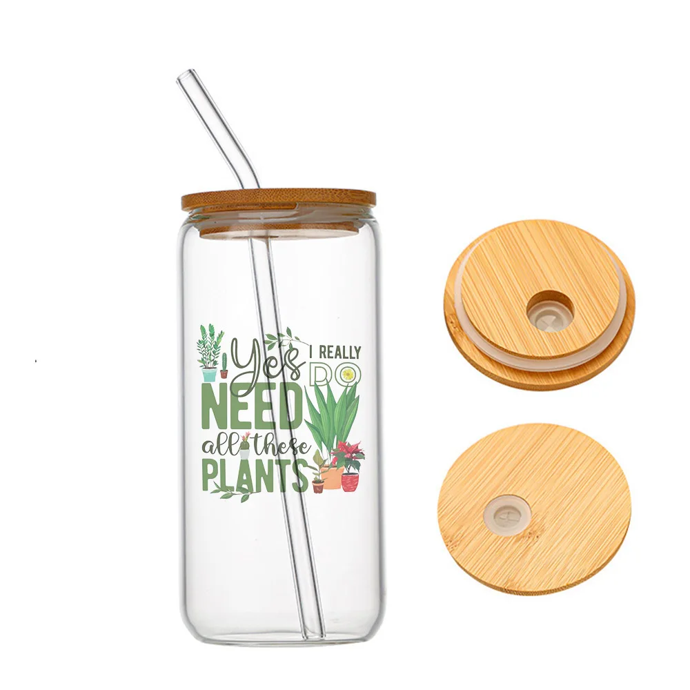 

Yes I Really Do Need All These Plants, Plant Mom Dad Glass For Heat Resistant High Drinking Cup With Straws Lids 16 oz