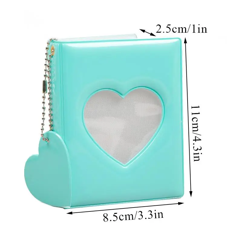 Cute Photo Album 3 Inch Love Heart Hollow Picture Storage Case Korea Card Binder Name Card Book Photocard Holder 32 Pockets