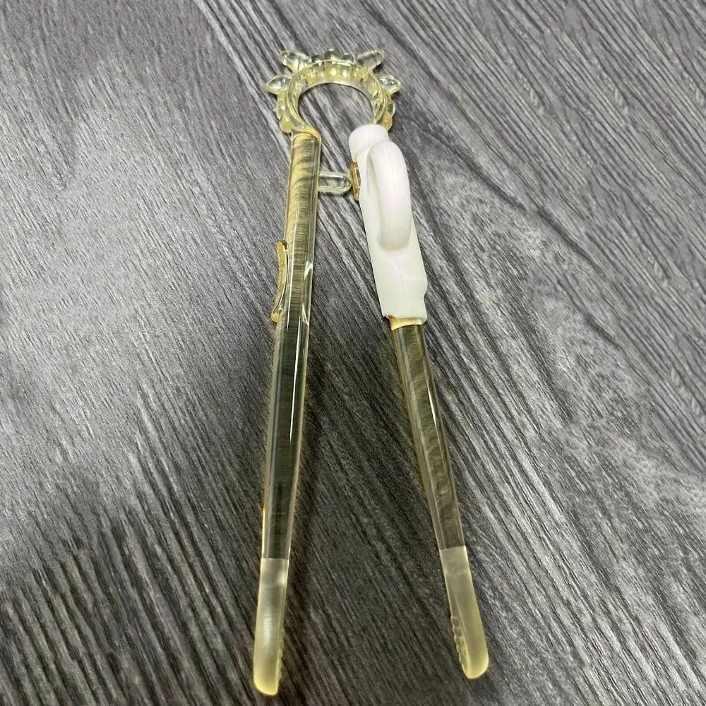 1/2PCS Food Grade Kids Training Chopsticks Transparent Design Anti Slip Toddler Chopsticks High Temperature Resistance