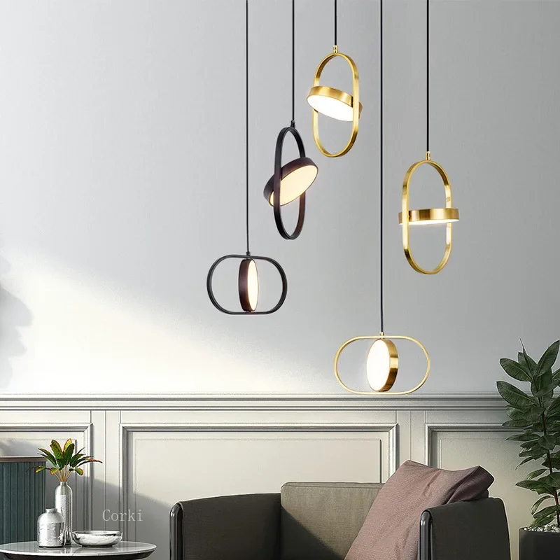 

Nordic Modern Led Pendant Light Luminaire Dining Room Bedroom Kitchen Hanging Lamp Suspension Gold Home Decor Lighting Fixtures