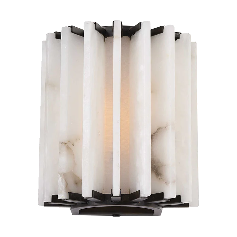 Nordic Creativity Natural Marble Designer Hotel Bedroom Bedside Study LED Corridor Villa Courtyard Artistic Design Wall Lamp