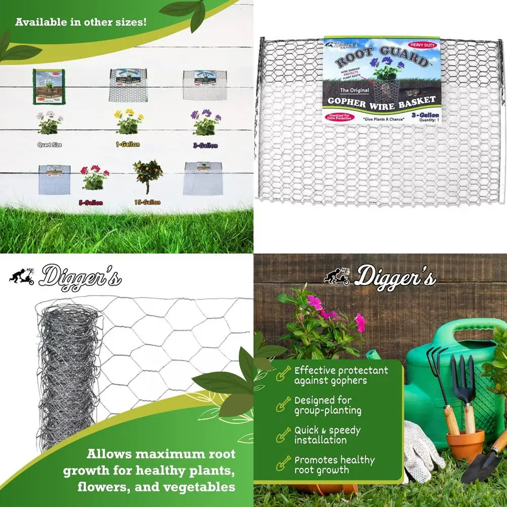 

Сверхмощные проволочные корзины для муфеля RootGuard на 3 галлона Digger's RootGuard — 12 шт.