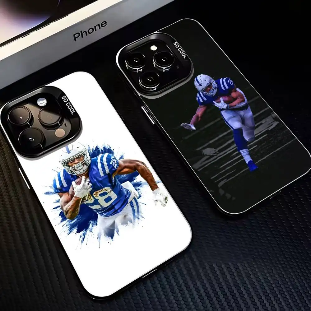 

Pro football Jonathan Taylor Phone Case For iPhone17,16,15,14,13,12,11 Plus,Pro Max Black Matte Shockproof Cover
