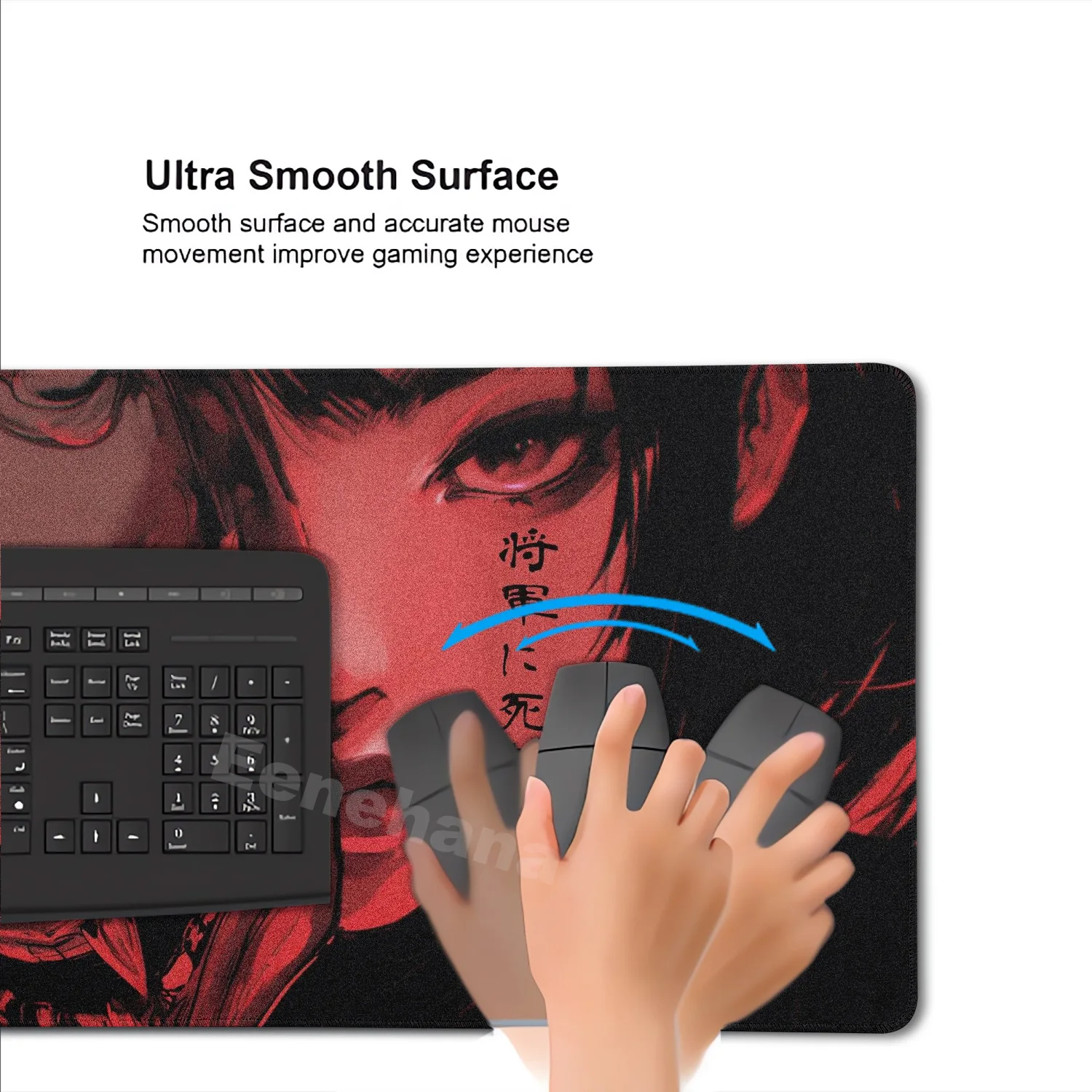 Janpanese Mask Girl Mouse Pad 90x40CM non-slip Gaming Mousepad Gamer E-Sports Mouse Mat Game Mechanical Keyboard XXL Desk Mat