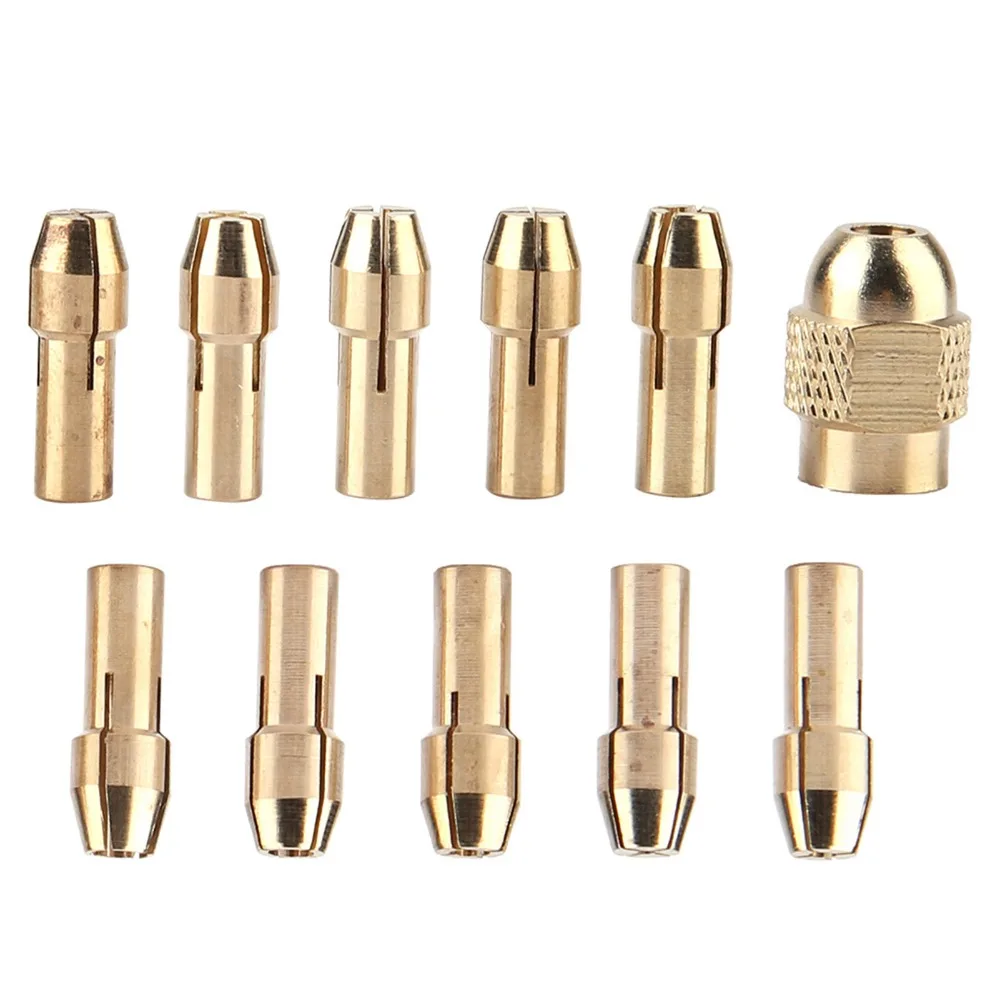 

Набор латунных цанг для роторного инструмента, 22 шт., быстросменный, хвостовик 4,3 мм, набор сверлильных патронов, набор цанговых насадок 0,5-3,2 мм для Dremel