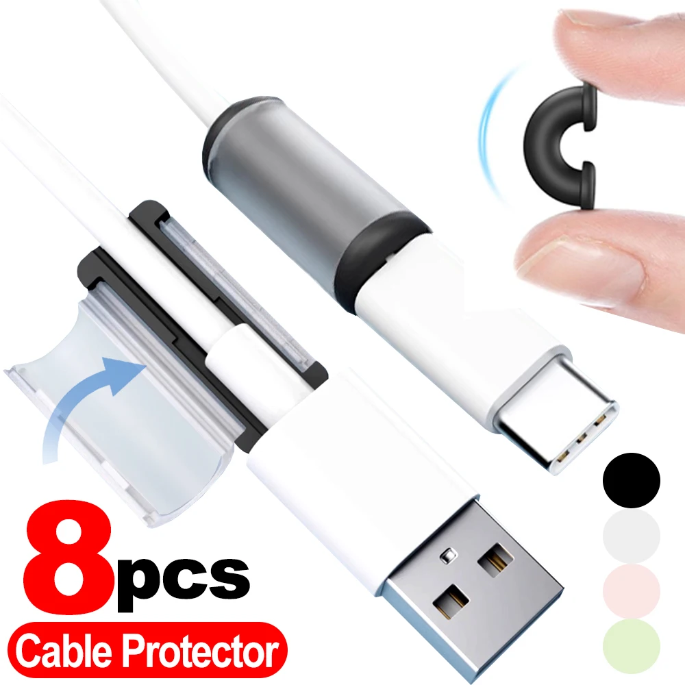

Charging Data Cable Protector USB Type C Micro Charger Cord Protective Sleeve Holder Cable Management Wire Organizer for Android