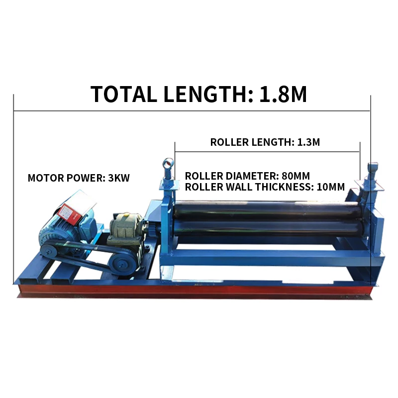 

2MM*1.3M electric plate rolling machine iron sheet rolling machine electric rolling machine tube rolling machine small reel mach